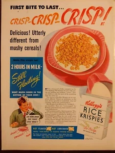 1939 anuncio impreso vintage de Rice Krispies, delicioso... ¡Crujiente duradero! - Imagen 1 de 1