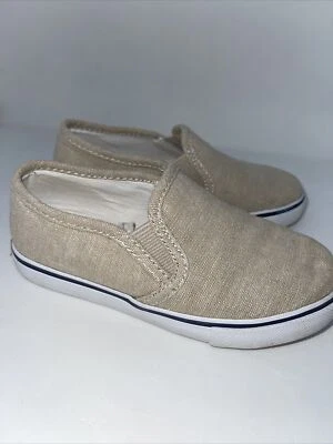 Janie и Jack младенца мальчика холст туфли размер 10 бежевый цвет - Изображение 1 из 4