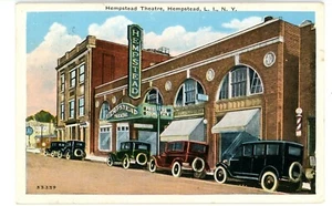 Hempstead LI NY -HEMPSTEAD THEATRE- Postcard - Picture 1 of 1