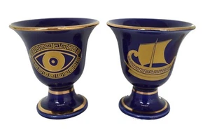 Pythagoras cup Pythagoras Trireme Eye two quality blue cups - Picture 1 of 3