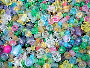 Beads Plastic Fun Mix 25g Craft DIY Jewellery Bracelets Necklaces - Picture 1 of 2