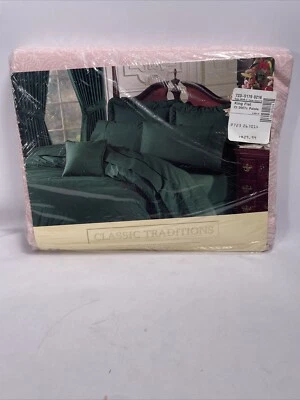 Sábana plana Classic Traditions King paquete original 200 hilos Ct cachemir EE. UU. Foto 1 de 4