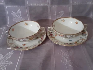 Tazones y platillos de sopa crema Schumann Bavaria Empress Dresde - juego de 2 - Imagen 1 de 6