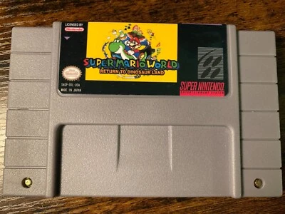 Super Mario World Return to Dinosaur Island SNES 16-Bit Game Cart NTSC Engl Rom - Image 1 of 4