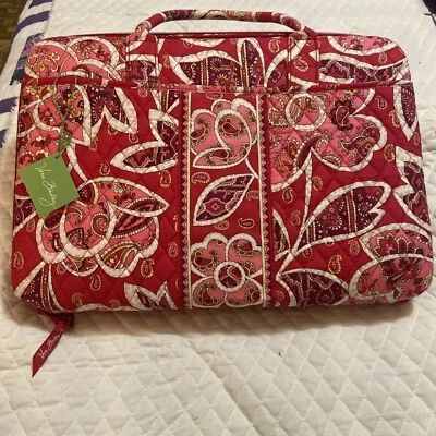 Bandolera Vera Bradley Cuerpo Duro Laptop Estación de Trabajo Poses Rosadas - Nueva con Etiquetas Sin Correa Foto 1 de 4