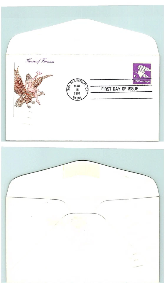 S01-5592, B RATE EAGLE, SHEET SINGLE, HOUSE OF FARNAM (H/F) FDC - Image 1 of 1