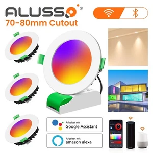 70mm Smart LED Einbaustrahler RGB WiFi Bluetooth Alexa App Steuerung Decken Spot - Bild 1 von 14