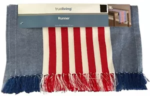 New Table Runner - Red, White, Blue - 13” X 68” Patriotic, Americana, Primitive - Picture 1 of 6