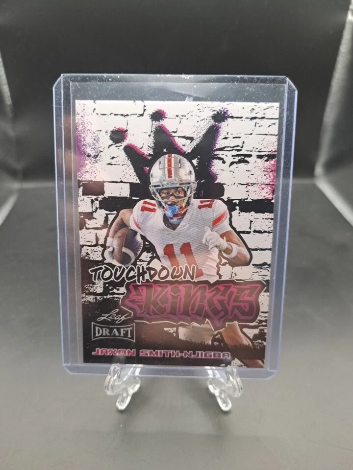 #97 JAXON SMITH-NJIGBA 2023 Leaf Draft Football RC TOUCHDOWN KINGS SEAHAWKS - Image 1 of 1