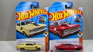 2 x 2024 Hot Wheels '64 CHEVY CHEVELLE SS Cars from Sealed Factory Sticker Set - Picture 1 of 2