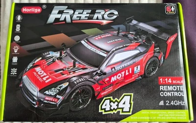 Nissan Skyline GTR 35 RC Ferngesteuertes 4WD Auto 1:14 LED 2,4GHz Schwarz Rot - Bild 1 von 3