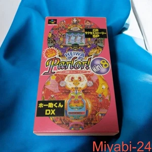 Heiwa Parlor Mini 8 SFC Game with Box & Manual Used Rare - Picture 1 of 7