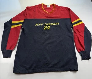 Vintage Nascar 24 Jeff Gordon DuPont Red Black Sweatshirt M Long Sleeve Y2K - Picture 1 of 8