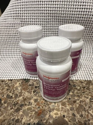 Lote de (3) Walgreens GRATIS + PURO Menopausia Soporte Multi-Síntomas, 30 cápsulas cada una Foto 1 de 4