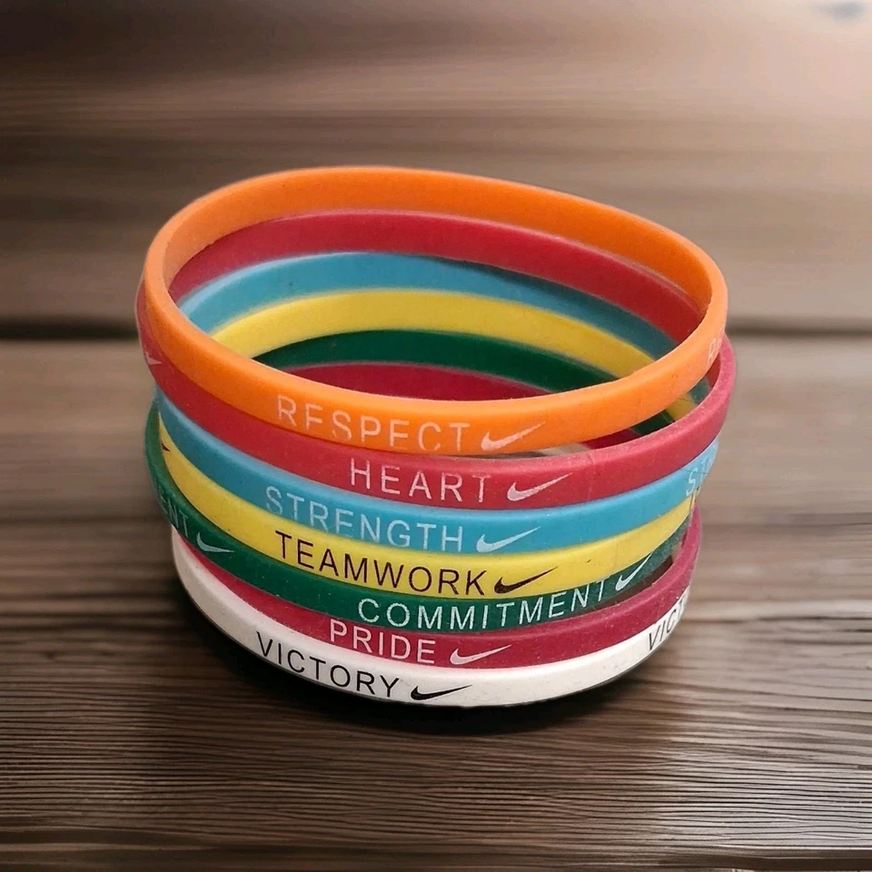Pack de 7 pulseras de pulsera de silicona Nike motivación diaria  Foto 1 de 2