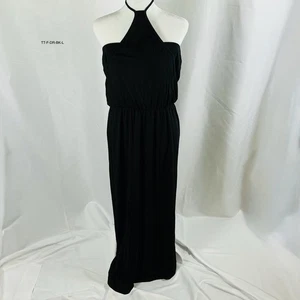Trina Turk Damen schwarzes Bandeau Neckholder Kleid Größe Large - Bild 1 von 6