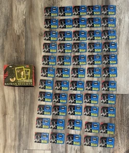 VINTAGE 1992 Topps Batman Returns Movie Photo Stickers Box Of 55 SEALED PACKS! - Picture 1 of 14