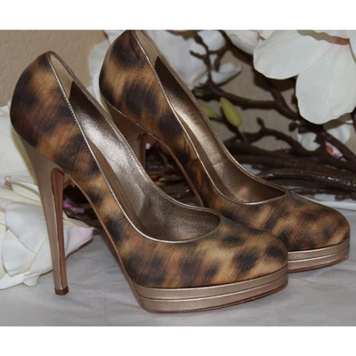Tacones altos de plataforma con estampado de leopardo de diseñador CASADEI talla 8,5 Foto 1 de 4