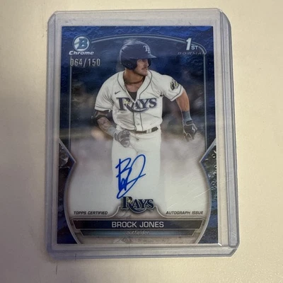 2023 Bowman Chrome Prospect Auto Blue Refractor /150 Brock Jones #CPA-BJ Auto - Image 1 of 3