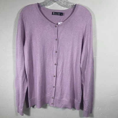 Cárdigan para mujer NY & Co XL lavanda/lila tipo estrás botón clásico nuevo con etiquetas Foto 1 de 4