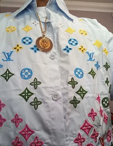 Stunning Louis Vuitton shirt XXL - embroidered logos - Picture 1 of 6
