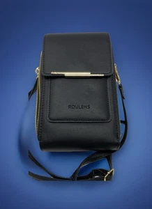 Roulens Sm Blk Leder Crossbody Geldbörse Handy Kartenetui Schultertasche Geldbeutel - Bild 1 von 19