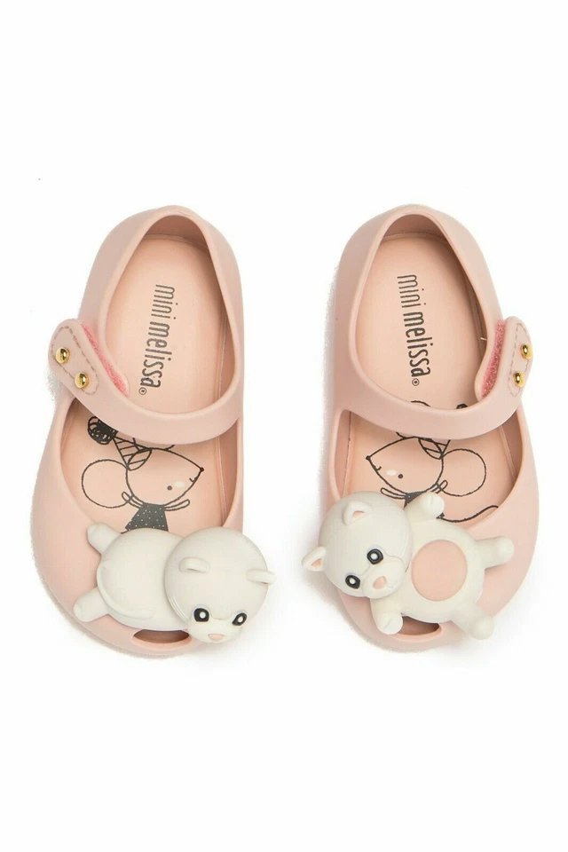 NEW Mini Melissa Mini Ultragirl Cat Mary Jane Flat Pink Shoes Toddler girl kids - Image 1 of 2