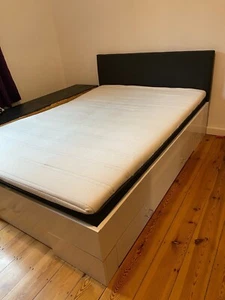 Bett 140x200cm mit matratze, lattenrost und Schublade VHB - Bild 1 von 3
