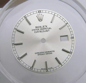 Originale Rolex Datejust 36 mm 16200 16220 16234 116234 quadrante argento MADE IN SVIZZERA - Foto 1 di 4