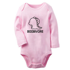 Boobivore Dinosaur Novelty Baby Bodysuit Newborn Romper Infant Kid Long Jumpsuit