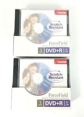 LOT Of 2- 5/PK Imation Scratch Resist.Forcefield DVD+R Discs Memory Protection • 19.95$