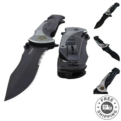 Tac-force Extra Large 10.5" Folding Tactical Knife with 4.5" Serrated Blade - Image 1 of 4