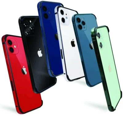 [2 Paquetes] Mini Funda Antigolpes VARA iPhone 12 con Protección de Borde Elevado de Aluminio Foto 1 de 4
