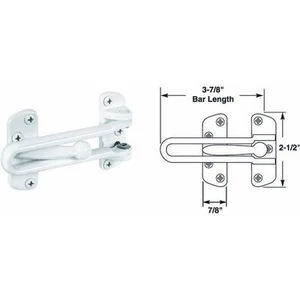 WHITE LATCHING DOOR GUARD - DOOR SECURITY - Picture 1 of 1