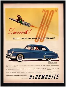 1950 Oldsmobile Olds 88 Original Print Ad ~ Fast Ship ~ Blue Car two door - Picture 1 of 1