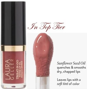 LAURA GELLER TREAT-N-GO TINTED LIP OIL~TOP TIER (BARELY RED) NIB 3.8ml Free Ship - Picture 1 of 8