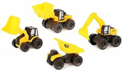 Baustellenfahrzeuge Set 4 Stück Mini Bagger Radlader Dumper Auto Spielset NEU  ♥ - Bild 1 von 4