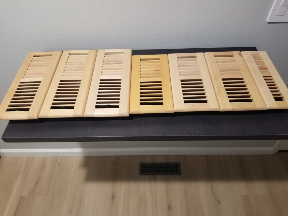 Decor-Grates-Wood-Floor-Register-Air-Vent-Louvered твердый клен 4x12, 4x10, 2x10  - Изображение 1 из 4