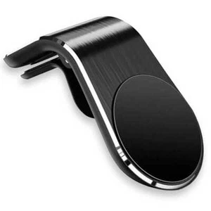 Supporto Magnetico Porta Cellulare da Auto Ventilazione Bocchette Tipo L Nero - Imagen 1 de 5