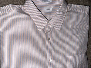 Mens J. Crew Long Sleeve Multicolor Striped Button Up Shirt XL 17 17 1/2 - EUC - Picture 1 of 2