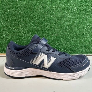 New Balance 680v6 Hook & Loop Navy Blue Running Athletic Shoes Sneakers Kids 6.5 - Picture 1 of 12