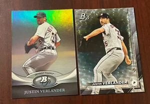 Justin Verlander 2011 Bowman Platinum & 2019 Bowman Platinum Ice & Lot KOSTENLOSER VERSAND - Bild 1 von 5