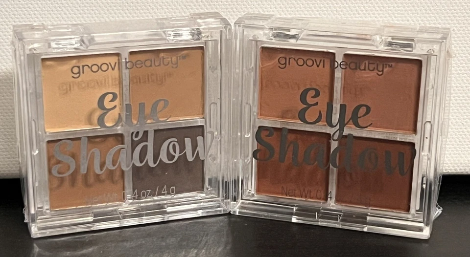 2-Groovi Beauty Eye Shadow 4 colors per compact 0.14 Oz Free Shipping - Image 1 of 1