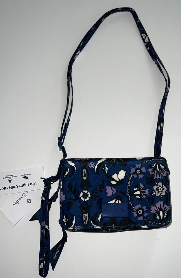 Vera Bradley Ultralight RFID 3 in 1 Crossbody Wristlet Fleur Medallion