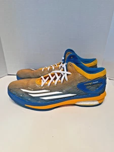 Adidas Crazy Light Boost Basketball Mens Shoes Blue / Gold Size 18 Worn Once EUC - Picture 1 of 5