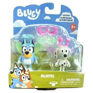 BLUEY ACTION FIGURE 2-PACK ALIENS BLUEY & CHLOE MOOSE TOYS COLLECTIBLE TOYS
