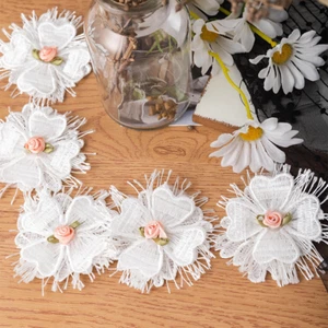 3D Lace Flower Beaded Trim Ribbon Fringe Tassel Diy Sewing Craft for Clothes - Picture 1 of 5