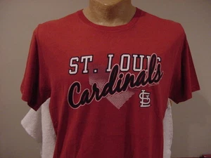 SWEET St. Louis Cardinals Men's Sz Lg Dark Red Majestic Cotton T-Shirt #4, NEW! - Picture 1 of 1
