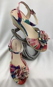 Nine West Multicolor Floral Heels Girls Size 2M 230625/SA