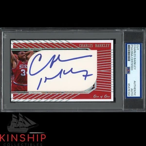 Charles Barkley signed Cut 3x5 Custom Card PSA DNA Slab Basketball Auto C4109 - Picture 1 of 2